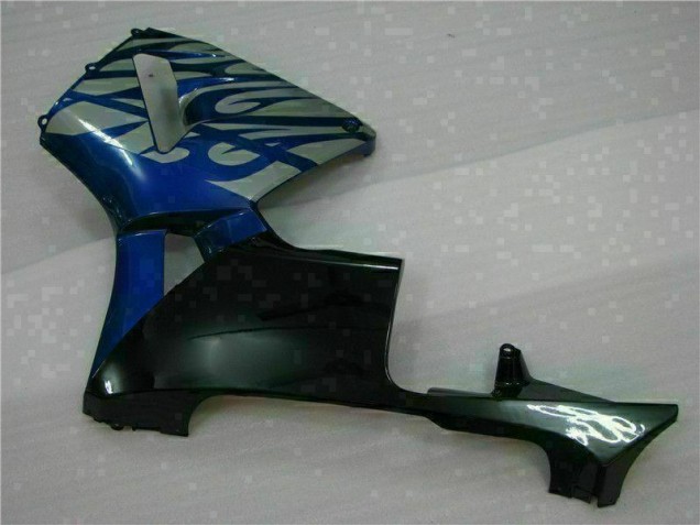 Carénage Moto Honda CBR 600 RR 03-04 - Bleu avec Argent Flamme