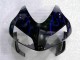 Carénage Moto Honda CBR 600 RR 03-04 - Noir avec Bleu Flamme
