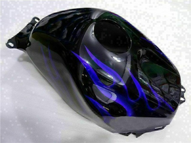 Carénage Moto Honda CBR 600 RR 03-04 - Noir avec Bleu Flamme