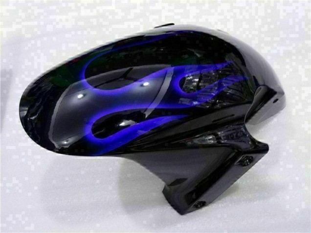 Carénage Moto Honda CBR 600 RR 03-04 - Noir avec Bleu Flamme