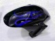 Carénage Moto Honda CBR 600 RR 03-04 - Noir avec Bleu Flamme