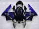 Carénage Moto Honda CBR 600 RR 03-04 - Noir avec Bleu Flamme