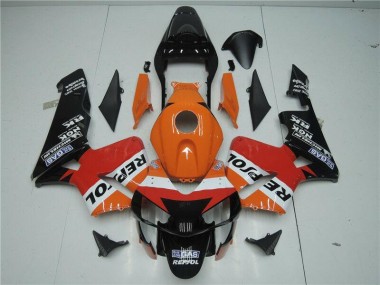 Carénage Moto Honda CBR 600 RR 03-04 - Orange Rouge Noir Repsol