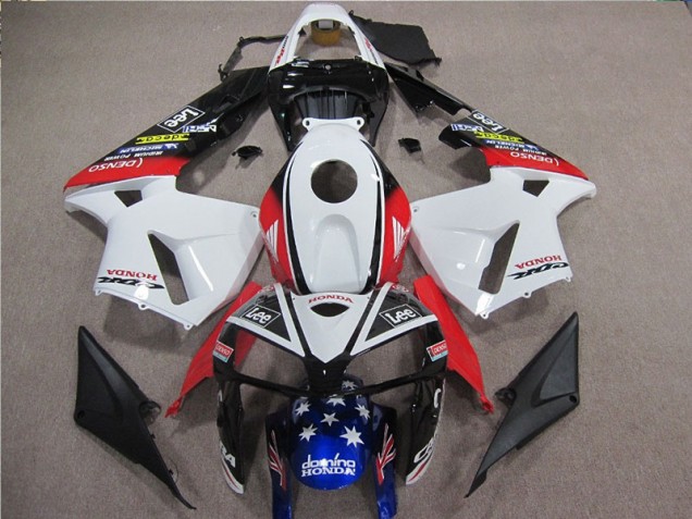 Carénage Moto Honda CBR 600 RR 05-06 - Blanc Rouge Bleu Lee Carénage Moto Honda CBR 600 RR 05-06 - Blanc Rouge Bleu Lee