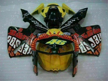 Carénage Moto Honda CBR 600 RR 05-06 - Noir Rouge Jaune 46