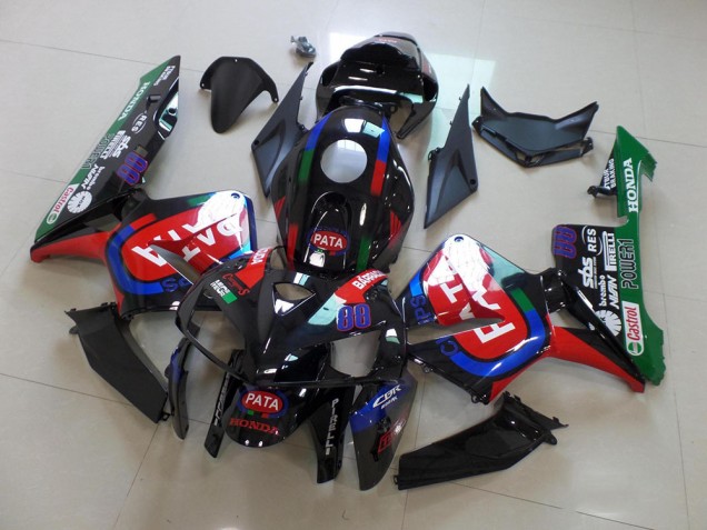 Carénage Moto Honda CBR 600 RR 05-06 - Noir Rouge Pata Carénage Moto Honda CBR 600 RR 05-06 - Noir Rouge Pata