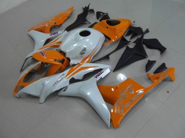 Carénage Moto Honda CBR 600 RR 07-08 - Blanc Nacré Orange