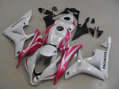 Carénage Moto Honda CBR 600 RR 07-08 - Blanc Nacré avec Rose