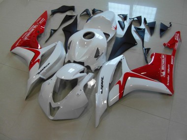 Carénage Moto Honda CBR 600 RR 07-08 - Blanc Rouge Courses Version
