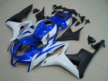 Carénage Moto Honda CBR 600 RR 07-08 - Bleu Blanc Noir Mat