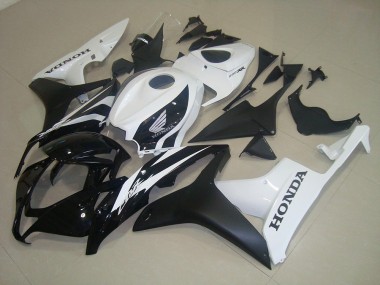 Carénage Moto Honda CBR 600 RR 07-08 - Noir Mat Blanc