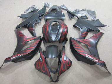 Carénage Moto Honda CBR 600 RR 07-08 - Noir avec Rouge Flamme
