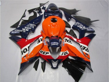 Carénage Moto Honda CBR 600 RR 07-08 - Orange Bleu Noir Repsol