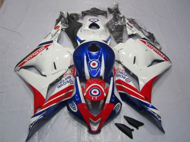 Carénage Moto Honda CBR 600 RR 09-12 - Blanc Bleu Rouge