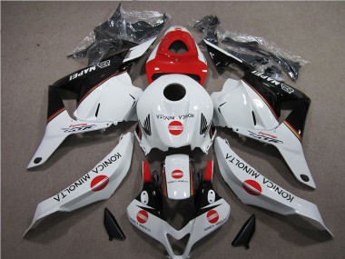 Carénage Moto Honda CBR 600 RR 09-12 - Blanc Rouge Konica Minolta