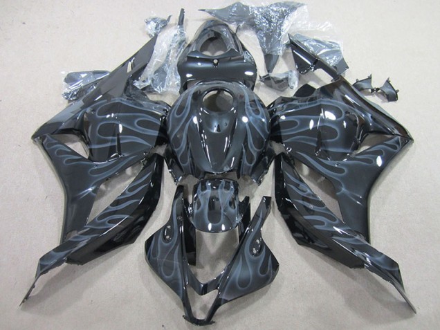 Carénage Moto Honda CBR 600 RR 09-12 - Noir Argent Flamme Carénage Moto Honda CBR 600 RR 09-12 - Noir Argent Flamme