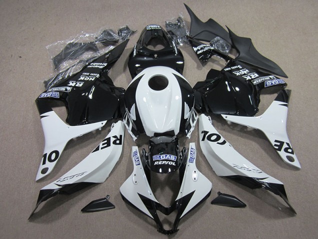 Carénage Moto Honda CBR 600 RR 09-12 - Noir Blanc Repsol Carénage Moto Honda CBR 600 RR 09-12 - Noir Blanc Repsol