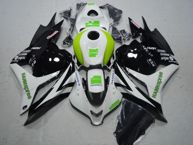 Carénage Moto Honda CBR 600 RR 09-12 - Noir Blanc Vert Hannspree Carénage Moto Honda CBR 600 RR 09-12 - Noir Blanc Vert Hannspree