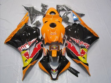 Carénage Moto Honda CBR 600 RR 09-12 - Noir Orange Red Bull