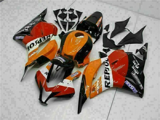 Carénage Moto Honda CBR 600 RR 09-12 - Orange Repsol Carénage Moto Honda CBR 600 RR 09-12 - Orange Repsol