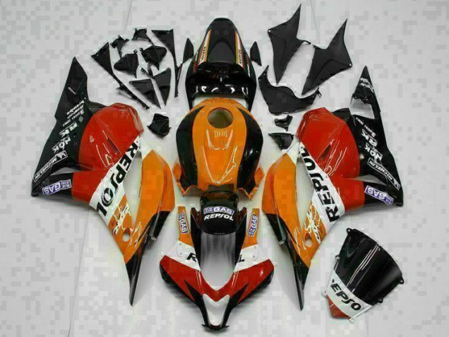 Carénage Moto Honda CBR 600 RR 09-12 - Orange Repsol Carénage Moto Honda CBR 600 RR 09-12 - Orange Repsol
