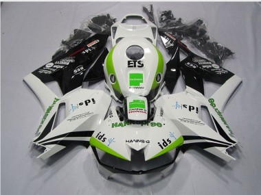 Carénage Moto Honda CBR 600 RR 13-21 - Blanc Vert Hannspree ETS