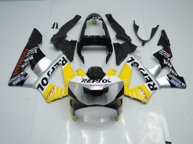 Carénage Moto Honda CBR 900 RR 929 00-01 - Jaune Argent Noir Repsol