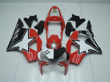 Carénage Moto Honda CBR 900 RR 954 02-03 - Noir Rouge Étoile