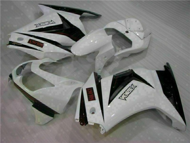 Carénage Moto Kawasaki EX250 08-12 - Blanc Noir Carénage Moto Kawasaki EX250 08-12 - Blanc Noir