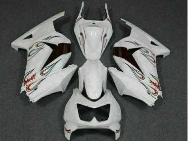 Carénage Moto Kawasaki EX250 08-12 - Blanc Rouge