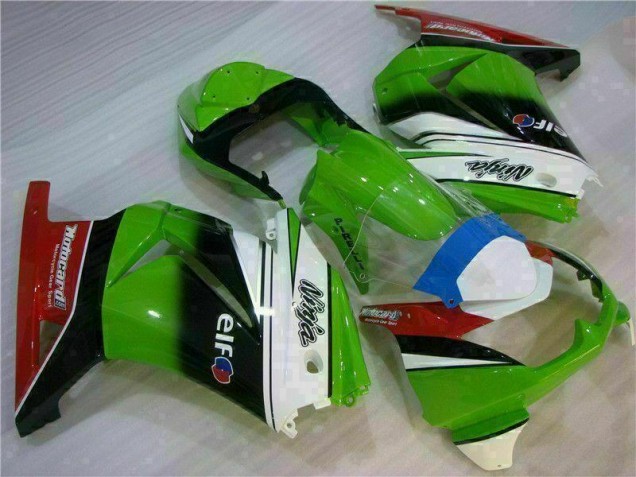 Carénage Moto Kawasaki EX250 08-12 - Blanc Vert Noir Ninja Carénage Moto Kawasaki EX250 08-12 - Blanc Vert Noir Ninja