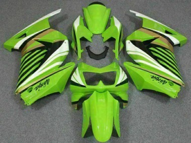 Carénage Moto Kawasaki EX250 08-12 - Vert Blanc Noir Ninja