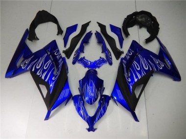 Carénage Moto Kawasaki EX300 13-16 - Bleu Blanc Noir