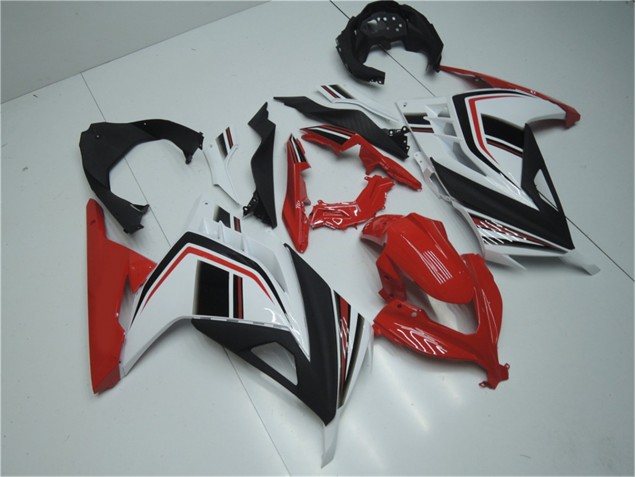 Carénage Moto Kawasaki EX300 13-16 - Rouge Blanc Noir Carénage Moto Kawasaki EX300 13-16 - Rouge Blanc Noir