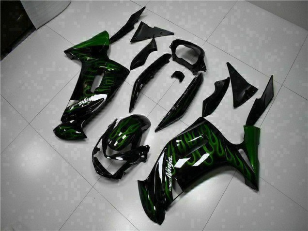 Carénage Moto Kawasaki EX650 06-08 - Vert Flamme Carénage Moto Kawasaki EX650 06-08 - Vert Flamme