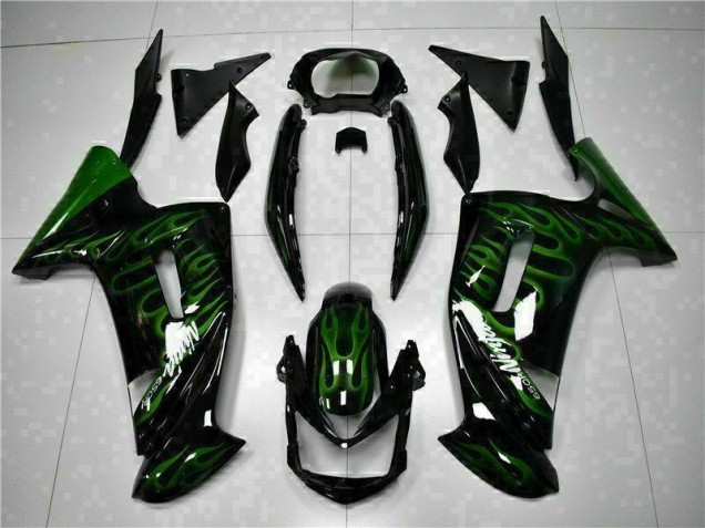 Carénage Moto Kawasaki EX650 06-08 - Vert Flamme Carénage Moto Kawasaki EX650 06-08 - Vert Flamme