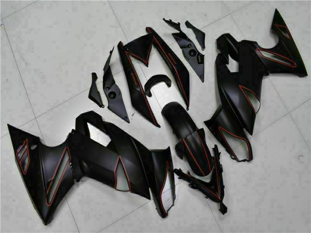 Carénage Moto Kawasaki EX650 09-11 - Noir Rouge Carénage Moto Kawasaki EX650 09-11 - Noir Rouge
