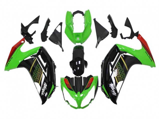 Carénage Moto Kawasaki EX650 12-16 - Vert Noir Carénage Moto Kawasaki EX650 12-16 - Vert Noir