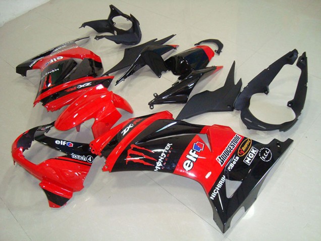 Carénage Moto Kawasaki ZX 250R 08-12 - Noir Rouge Monster Carénage Moto Kawasaki ZX 250R 08-12 - Noir Rouge Monster