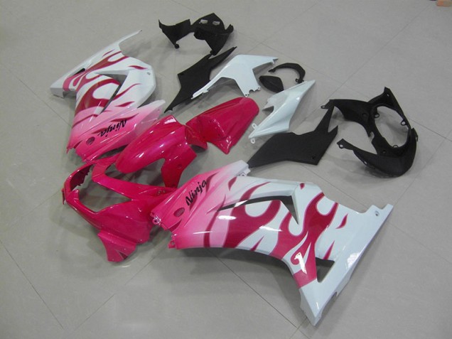 Carénage Moto Kawasaki ZX 250R 08-12 - Rose Blanc