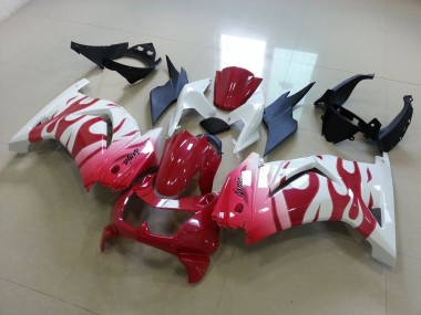 Carénage Moto Kawasaki ZX 250R 08-12 - Rose Rouge Flamme