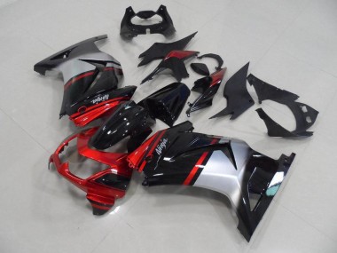Carénage Moto Kawasaki ZX 250R 08-12 - Rouge Bonbon Noir Argent