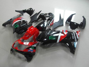 Carénage Moto Kawasaki ZX 250R 08-12 - Rouge et Noir Monster