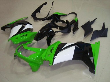 Carénage Moto Kawasaki ZX 250R 08-12 - Vert Blanc Noir