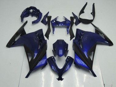 Carénage Moto Kawasaki ZX 300R 13-16 - Bleu Noir