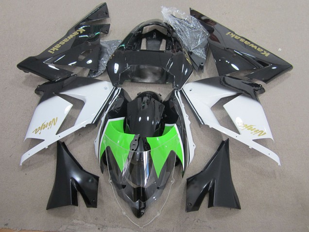 Carénage Moto Kawasaki ZX10R 03-05 - Noir Blanc Or Ninja Carénage Moto Kawasaki ZX10R 03-05 - Noir Blanc Or Ninja