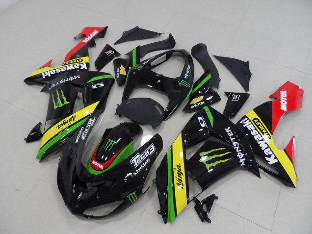 Carénage Moto Kawasaki ZX10R 06-07 - Noir Jaune Monster