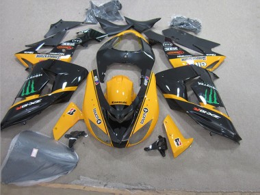 Carénage Moto Kawasaki ZX10R 06-07 - Noir Jaune Touch4 Monster