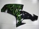Carénage Moto Kawasaki ZX10R 06-07 - Noir Vert Flamme Carénage Moto Kawasaki ZX10R 06-07 - Noir Vert Flamme