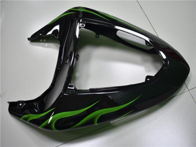 Carénage Moto Kawasaki ZX10R 06-07 - Noir Vert Flamme Carénage Moto Kawasaki ZX10R 06-07 - Noir Vert Flamme